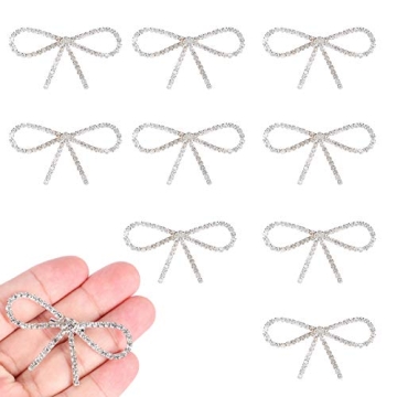 Elegant Sliver Rhinestone Bow Brooches Set for All Occasions