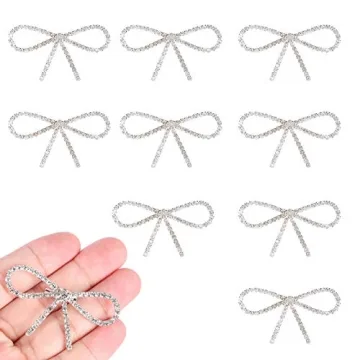 Elegant Sliver Rhinestone Bow Brooches Set for All Occasions
