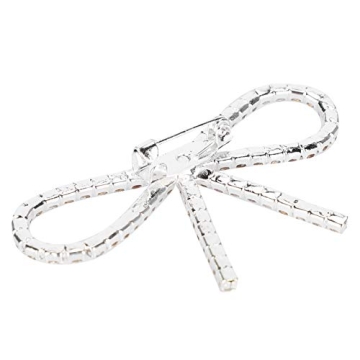 Elegant Sliver Rhinestone Bow Brooches Set for All Occasions