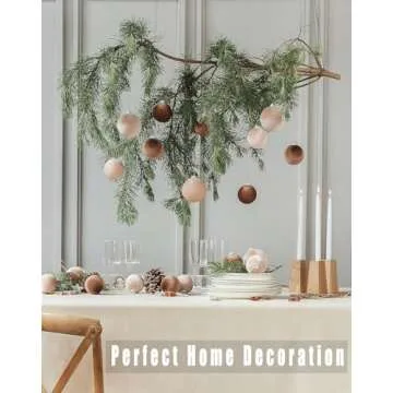 15Pcs Velvet Christmas Ornaments - Elegant Holiday Decor