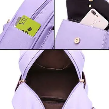 Chic IHAYNER Girls Bowknot Leather Mini Backpack