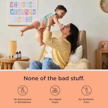 Hyland's Baby Organic Daytime and Nighttime Soothing Drops Combo Pack, Drops for Oral Discomfort, 2 oz.