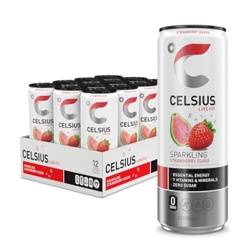 CELSIUS Sparkling Strawberry Guava Energy Drink – Refreshing Energy Boost