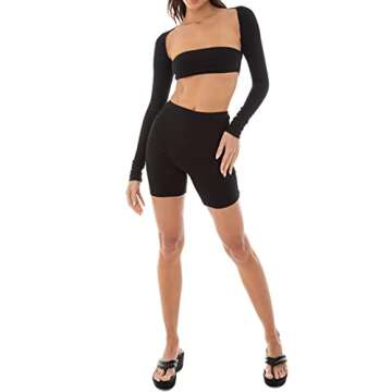 Women Sexy Backless Tee Shirt Long Sleeve Y2k Crop Top Hollow Out Low Cut Slim Fit T-Shirt Going Out Clubwear Streetwear 2022 D Black