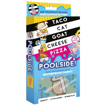 Taco Cat Goat Cheese Pizza - Poolside Edition – Waterproof Card Game for Outdoor Fun, Family Game ...