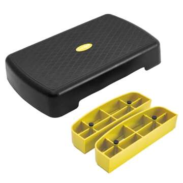 Yes4All Aerobic Step Platform - Adjustable Exercise Step for Home Gym