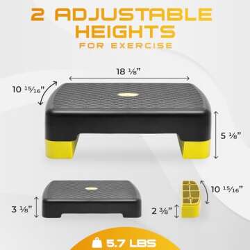 Yes4All Adjustable Aerobic Step Platform for Fitness