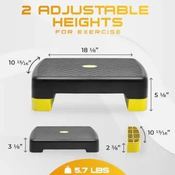 Yes4All Adjustable Aerobic Step Platform for Fitness