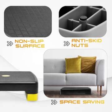 Yes4All Adjustable Aerobic Step Platform for Fitness