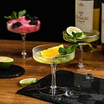 Elegant OMITA Coupe Cocktail Glasses Gift Set of 4