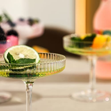 Elegant OMITA Coupe Cocktail Glasses Gift Set of 4