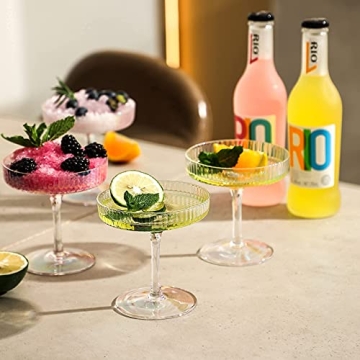 Elegant OMITA Coupe Cocktail Glasses Gift Set of 4