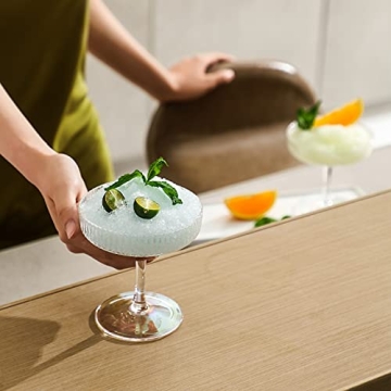 Elegant OMITA Coupe Cocktail Glasses Gift Set of 4