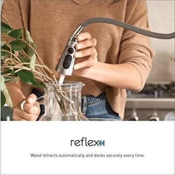 Moen S62308BG STo One-Handle High Arc Pulldown Modern Bar Faucet with Power Clean, Brushed Gold