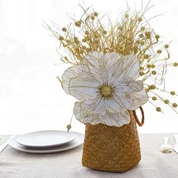 KI Store Gold Christmas Tree Picks Sprays Set of 20 Glittered Twigs Decor for Christmas Tree Decoration Wreath Garland Floral Arrangement