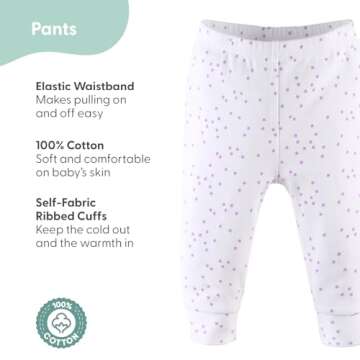 The Peanutshell 5 Pack Baby Girl Pants Set - 100% Cotton Toddler Pants for Baby Girls, 9-12 Baby Gir...