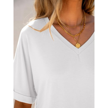 Shop ANRABESS Women's Oversized V Neck T Shirts Now!