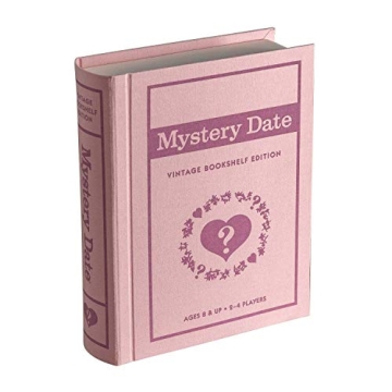 Vintage Bookshelf Mystery Date Game for Nostalgic Fun