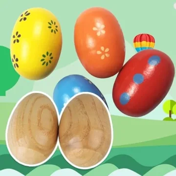 Lovermusic Wooden Egg Shakers - Creative Musical Fun for Kids