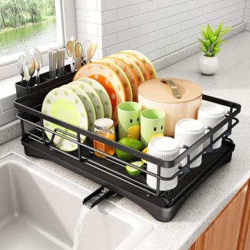 Stainless Steel Dish Drying Rack - Large Kitchen Organizer