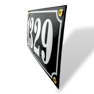 Personalized Enamel House Number Plaque for All Homes