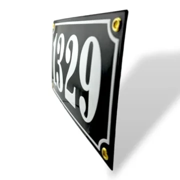 Personalized Enamel House Number Plaque for All Homes