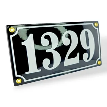 Personalized Enamel House Number Plaque for All Homes