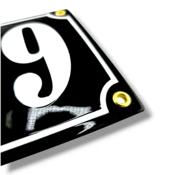 Personalized Enamel House Number Plaque for All Homes