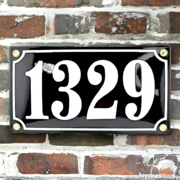 Personalized Enamel House Number Plaque for All Homes