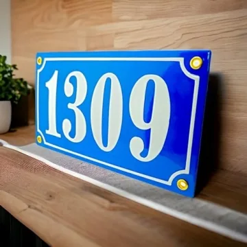 Personalized Enamel House Number Plaque for All Homes