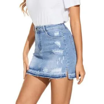 VIPONES Women Denim Skirt - Trendy & Comfortable Style