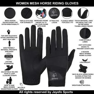 JAYEFO Horse Riding Gloves for Women & Girls