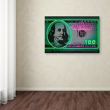 Trademark Fine Art 100 Dollars Wall Decor