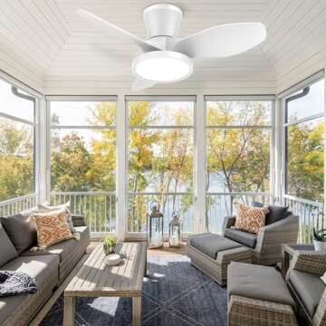 ocioc 32 Inch Quiet Ceiling Fan Remote Control with Light