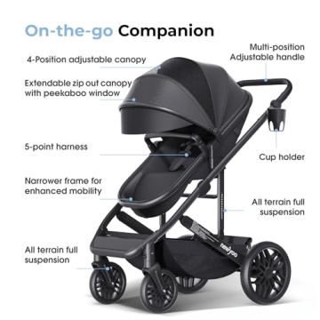 Lightweight newyoo Infant Stroller with Bassinet & Cup Holder