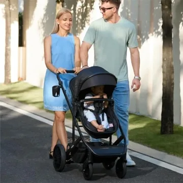 Lightweight newyoo Infant Stroller with Bassinet & Cup Holder