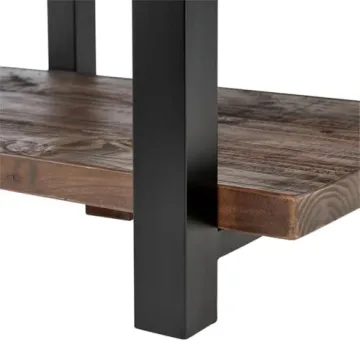Sonoma Rustic Cube Coffee Table - Solid Pine and Metal