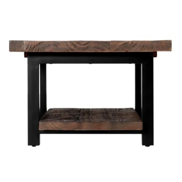 Sonoma Rustic Cube Coffee Table - Solid Pine and Metal