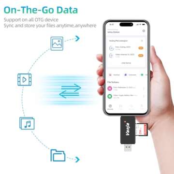 Vanja SD Card to USB Adapter, 3-in-1 USB-C USB-A Micro USB SD Card Reader,Trail Camera Memory Card Reader for PC/Laptop/Phone/Tablet, for SD SDXC SDHC MMC RS-MMC microSDXC microSD microSDHC UHS-I Card