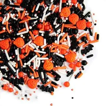 Sweets Indeed Sprinkles - Halloween Sprinkles - Cake Sprinkles - Gluten-Free Sprinkles for Baking - Cupcake and Cake Topper - Sprinkle Mix - Sprinklefetti - Trick or Treat - 6.5 ounces