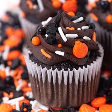 Sweets Indeed Sprinkles - Halloween Sprinkles - Cake Sprinkles - Gluten-Free Sprinkles for Baking - Cupcake and Cake Topper - Sprinkle Mix - Sprinklefetti - Trick or Treat - 6.5 ounces