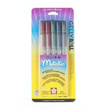 SAKURA Gelly Roll Metallic Pens Set of 5 - Shimmering Color