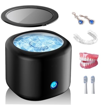 Wuven Ultrasonic Dental Cleaner - 43kHz Portable Cleaner for Aligners, Trays, and More