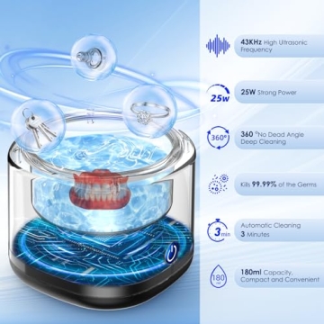 Wuven Ultrasonic Dental Cleaner for Retainers and More