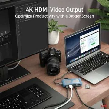 uni USB C Hub Multiport Adapter with Detachable Cable, 8-in-1 USB C Hub with 4K HDMI, 1Gbps Ethernet, SD Card Reader, 100W PD, Compatible for MacBook Pro 2023, iPad Pro 2023, Galaxy S24/S23 & More