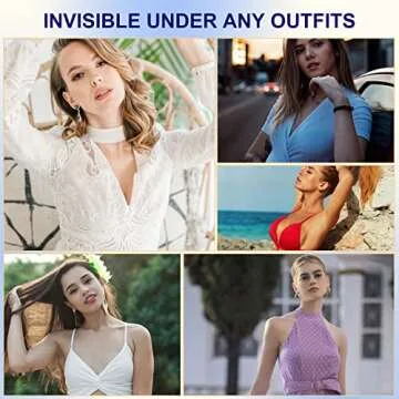 Nimiah Silicone Bra Inserts Breast Pads 3 Pairs Push-up Padding for Women | Removable Sticky Boob Cups for Swimsuits Dresses Bikini Top