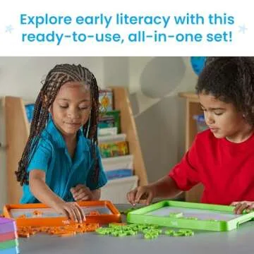 hand2mind Alphabet Word Work Small Group Set, Lowercase Magnetic Letters, Magnetic Letter Trays, Phonics Manipulatives, Phonemic Awareness Activities, Science of Reading Classroom Materials (Set of 6)