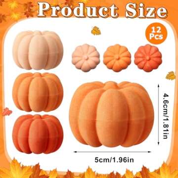 Lounsweer 12 Pcs Little Pumpkin Baby Shower Favors Thanksgiving Fall Pumpkin Bath Bombs Bridal Showe...