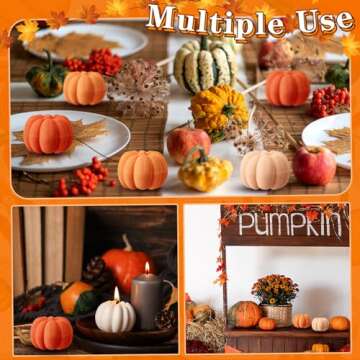 Lounsweer 12 Pcs Little Pumpkin Baby Shower Favors Thanksgiving Fall Pumpkin Bath Bombs Bridal Shower Party Favors with Gift Tags and Organza Bag for Wedding Gift Thanksgiving Decor