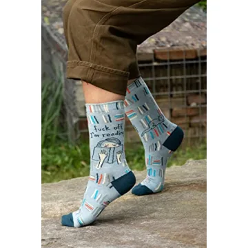 Blue Q Women's Novelty Crew Socks for Book Lovers
